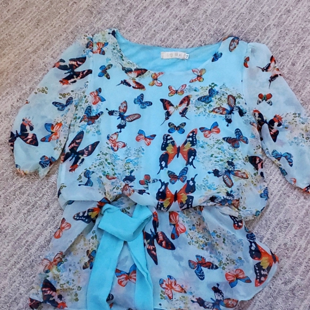 Baby blue blouse